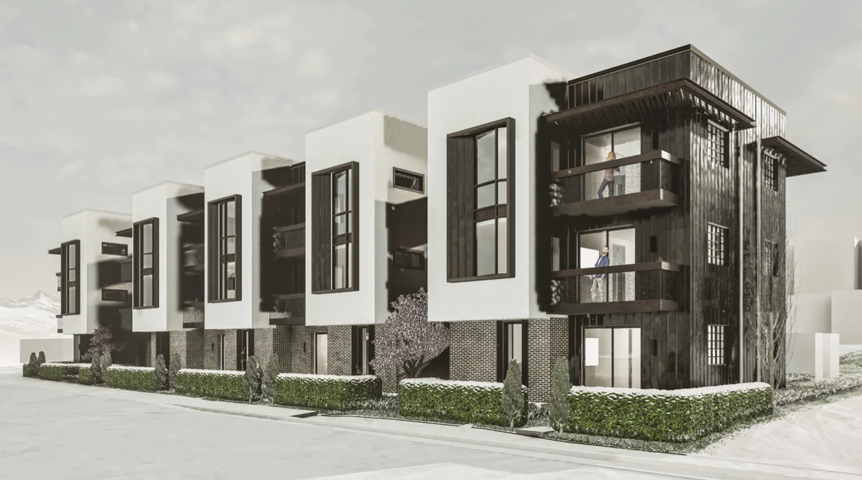 Evening rendering of The Canyon Lofts, Provo, Utah